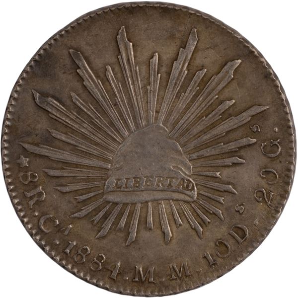 Mexico 1884 Ca MM Silver 8 Reales
