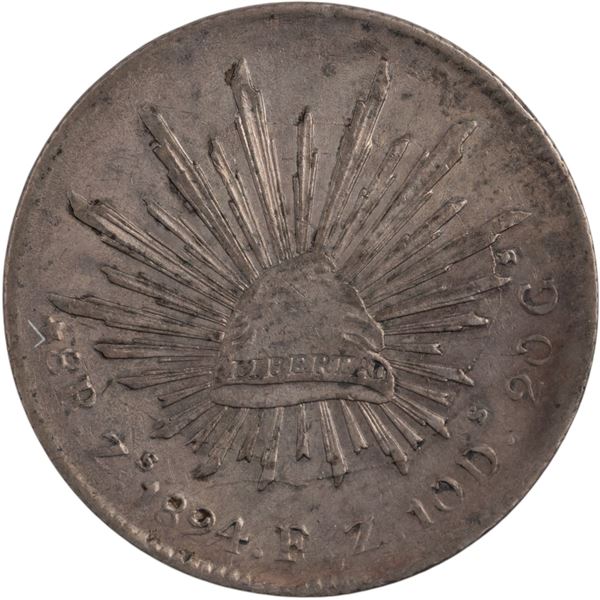 Mexico 1894 Zs FZ Silver 8 Reales