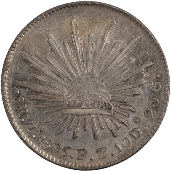 Mexico 1895 Zs FZ Silver 8 Reales