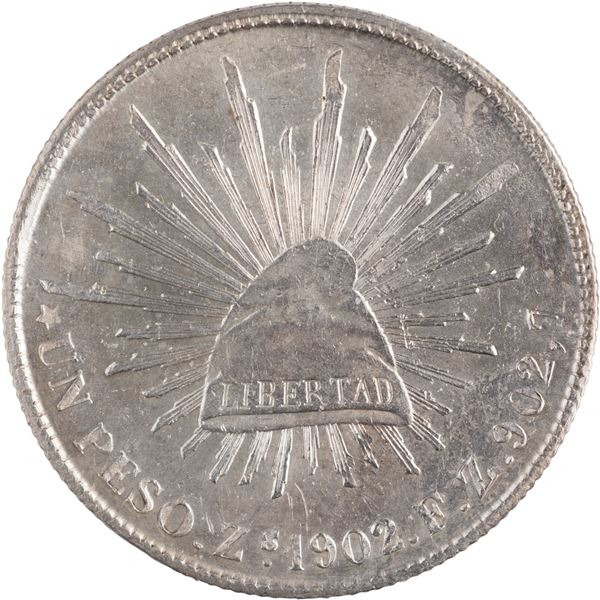 Mexico 1902 Zs FZ Silver 1 Peso