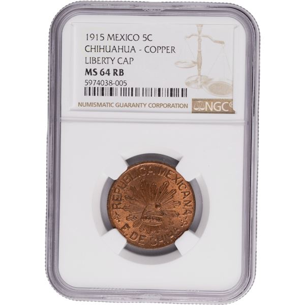 Mexico 1915 Chihuhua 5 Centavos