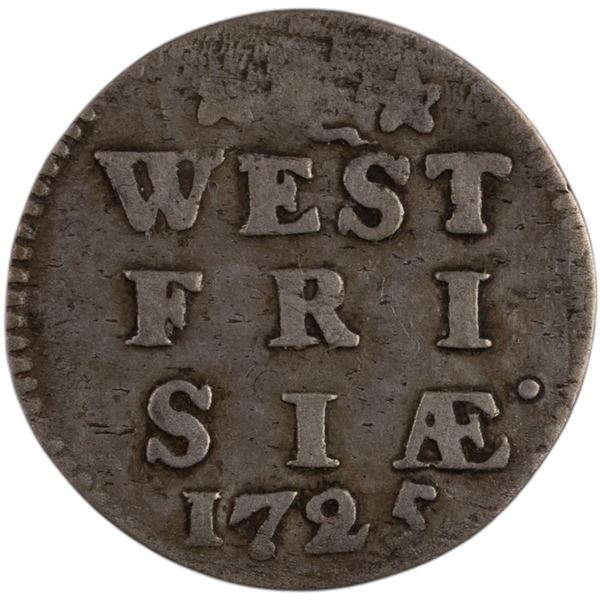 Netherlands 1725 West Friesland Silver 2 Stuivers