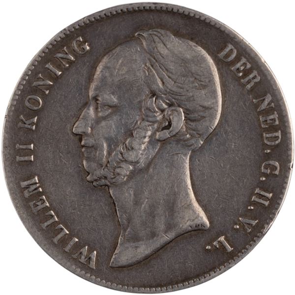 Netherlands 1848 Silver 2 1/2 Gulden