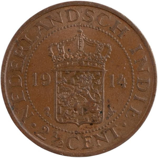 Netherlands 1914 Netherlands East Indies 2 1/2 Cents