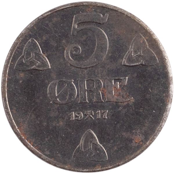 Norway 1917 5 Ore Mint Luster