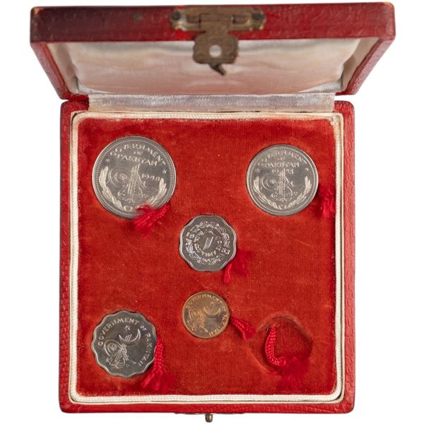 Pakistan 1948/1953/1961 Proof Coins (5 Pieces) Original Box