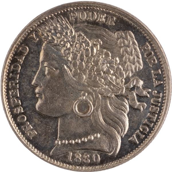 Peru 1880 B. Silver 1 Peseta