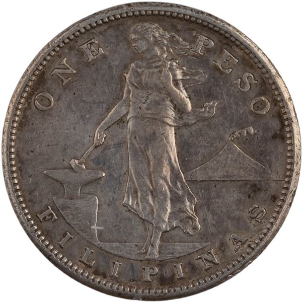 Philippines 1907 S Silver 1 Peso