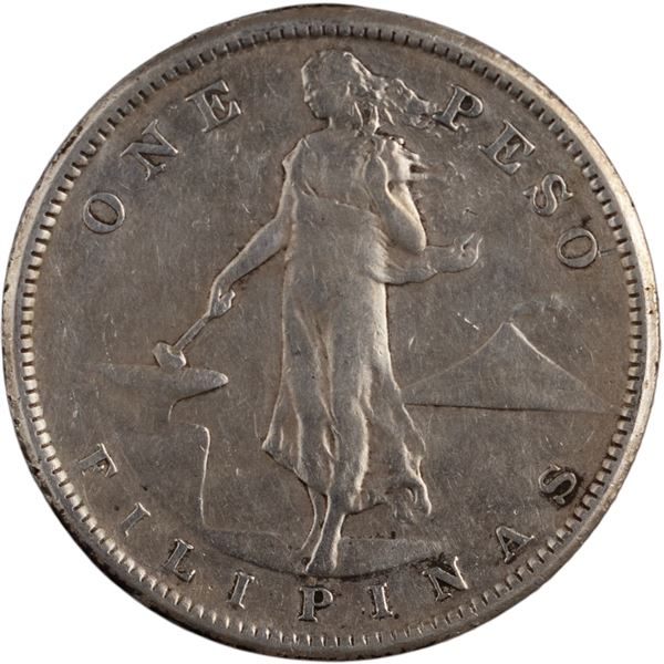 Philippines 1907 S Silver 1 Peso