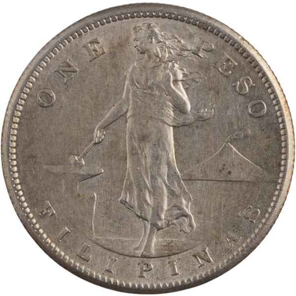 Philippines 1907 S Silver 1 Peso