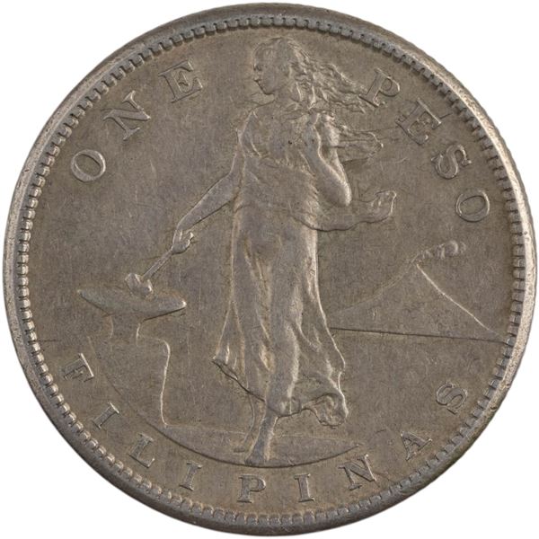 Philippines 1908 S Silver 1 Peso