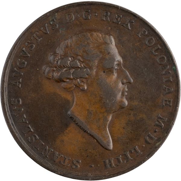Poland 1764 Coronation Medal Stanislaus August Poniatowski
