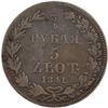 Image 1 : Poland 1841 MW Silver 5 Złotych 3/4 Rouble