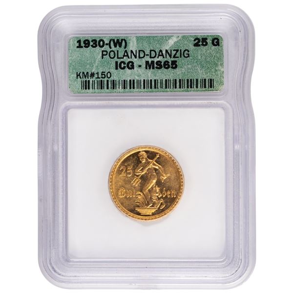 Poland 1930 Gdańsk Danzig Gold 25 Gulden