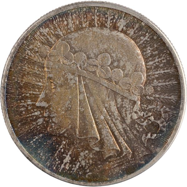 Poland 1933 Silver 10 Złotych without Mint Mark