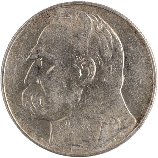 Poland 1935 Silver 10 Złotych Józef Piłsudski