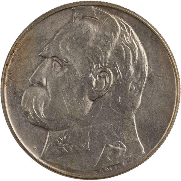 Poland 1936 Silver 10 Złotych Józef Piłsudski