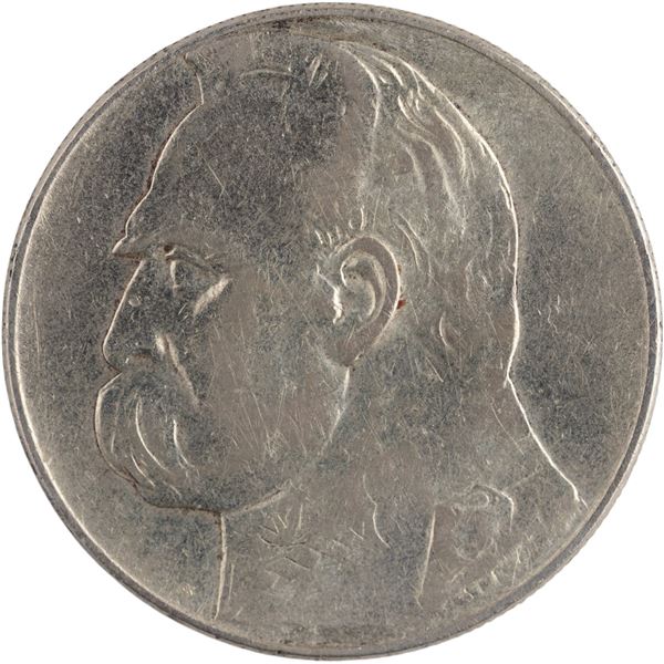 Poland 1936 Silver 10 Złotych Józef Piłsudski