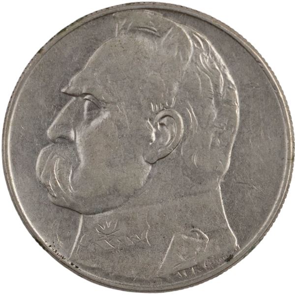 Poland 1937 Silver 10 Złotych Józef Piłsudski