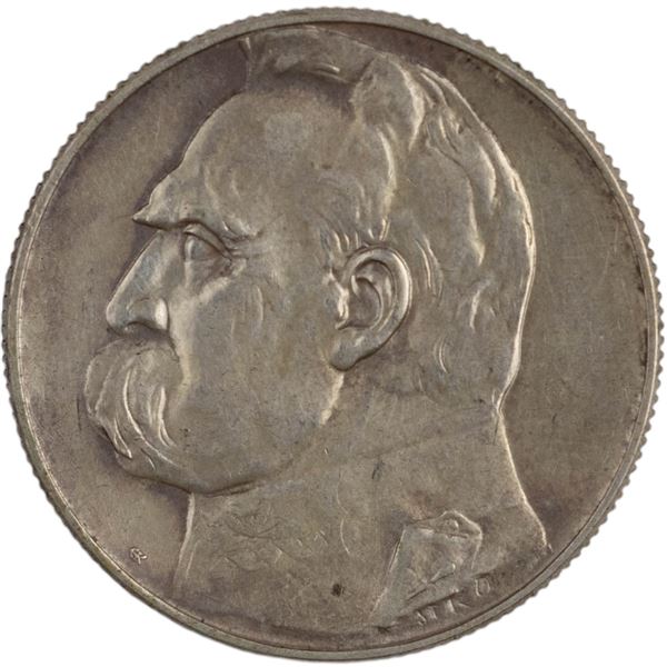 Poland 1938 Silver 5 Złotych Józef Piłsudski
