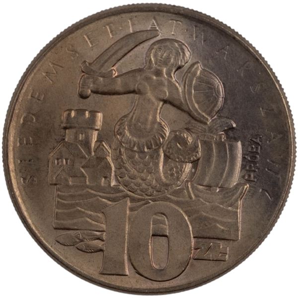 Poland 1965 Próba 10 Złotych 700th Anniversary of Warsaw