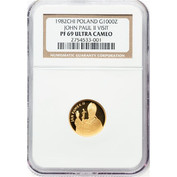 Poland 1982 CHI Gold 1000 Złotych John Paul II - Proof Strike