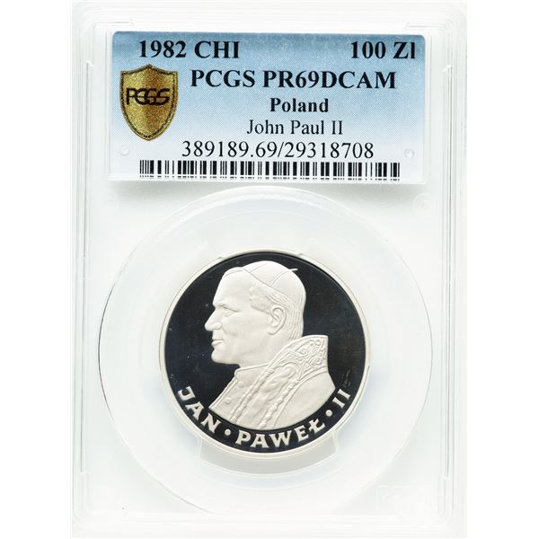 Poland 1982 CHI Silver 100 Złotych John Paul II Visit - Proof Strike