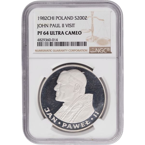 Poland 1982 CHI Silver 200 Złotych John Paul II - Proof Strike