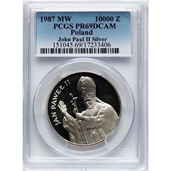 Poland 1987 MW Silver 10000 Złotych John Paul II