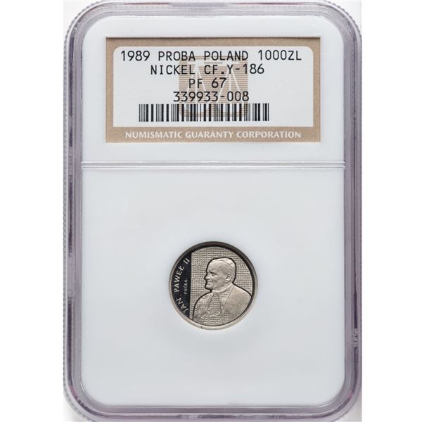 Poland 1989 Nickel 1000 Złotych John Paul II Próba - Kratka