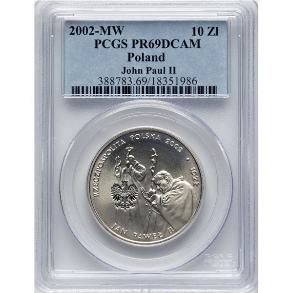 Poland 2002 MW Silver 10 Złotych John Paul II