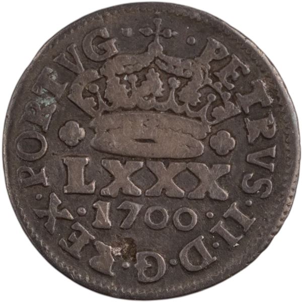 Portugal 1700 Silver 1 Tostao 4 Vintens