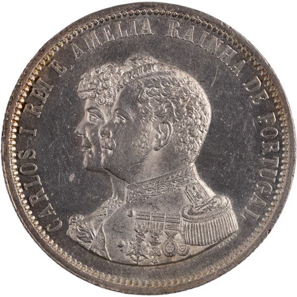 Portugal 1898 Silver 1000 Reis Commemorative of the 400th Anniversary of the discovery of India