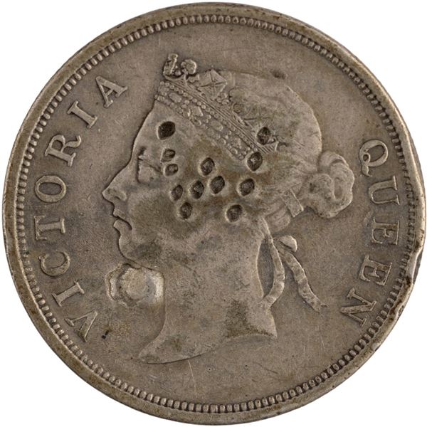 Straits Settlements 1900 Silver 50 Cents