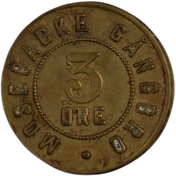Sweden 1881 Transportation Token 3 Ore