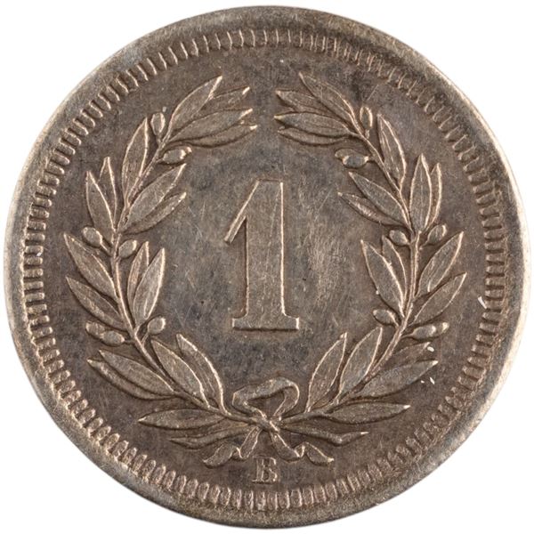 Switzerland 1892 Silver 1 Rappen