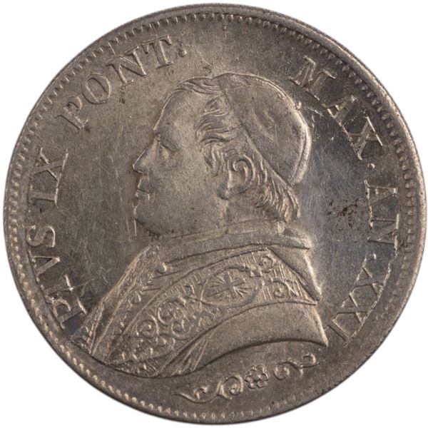 Vatican 1866 R Silver 1 Lira