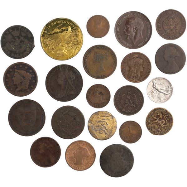 World Mixed Coins United States, Canada, Great Britain Etc (21 Pieces)