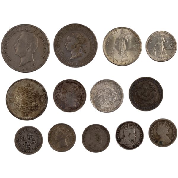 World Mixed Lot China, Japan... 1894-1967 Silver (13 Pieces)