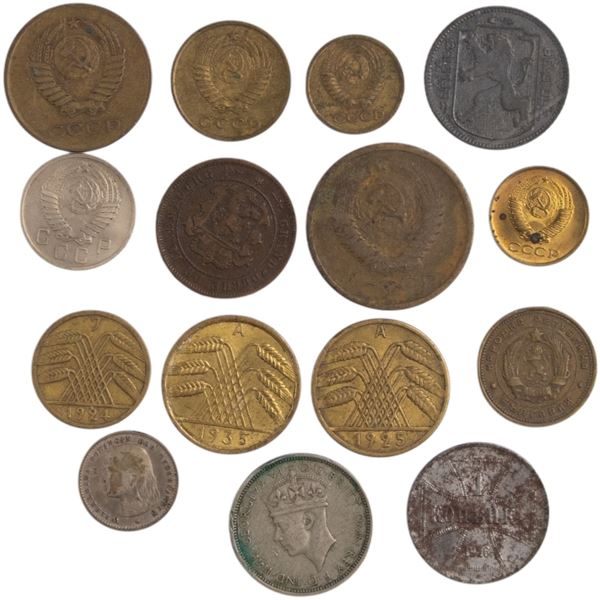 World Mixed Lot Germany, Russia, West Africa (15 Pieces)