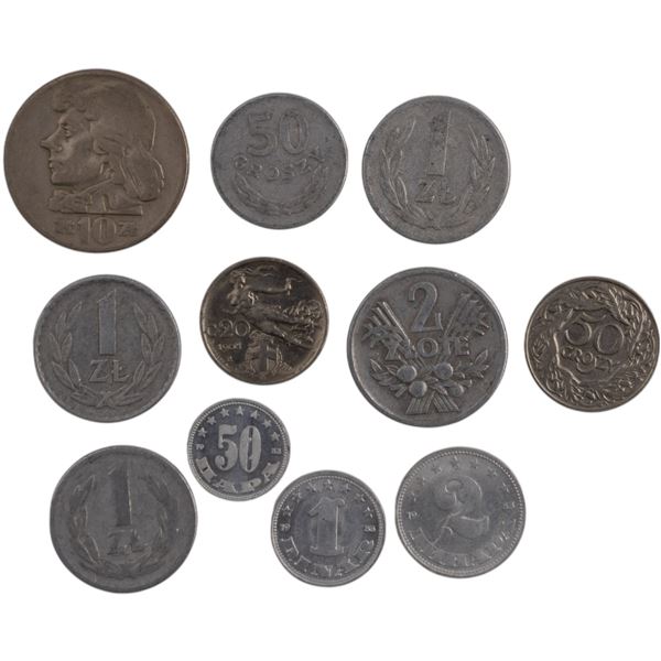 World Mixed Lots Poland, Italy 1908-71 (11 Pieces)