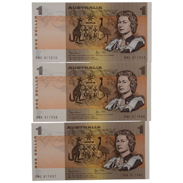 Australia 1974-83 1 Dollar (3 Pieces)