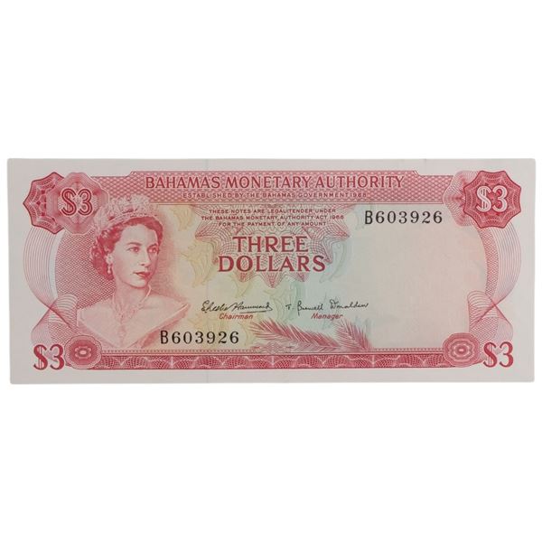 Bahamas 1968 3 Dollars