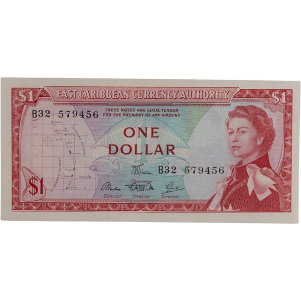 East Caribbean States 1965 Currency Authority $1.00 Banknote