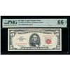 Image 1 : 1963 $5 Legal Tender Note PMG 66EPQ