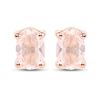 Image 1 : Plated 18KT Rose Gold 0.80ctw Morganite Earrings