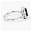 Image 3 : Plated Rhodium 1.15ct London Blue Topaz and Lab Diamond Ring