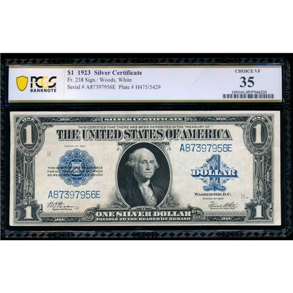 1923 $1 Silver Certificate PCGS 35