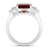 Image 2 : Plated Rhodium 3.50ct Garnet and Lab Diamond Ring