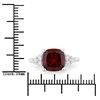 Image 3 : Plated Rhodium 3.50ct Garnet and Lab Diamond Ring